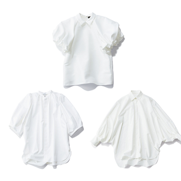 【50代に似合う白】今年らしく見える主役アイテム「袖盛り白」トップス3選