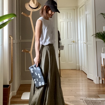 夏のカーキ✖️グレーコーデ