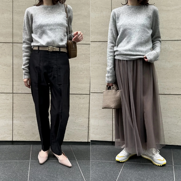 お家で洗えるカシミヤ100％の極上ニット。トレンドのシアー感のも注目「ADAWAS×eclat・別注ニット」【50代ファッション】