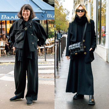 【パリマダムの冬スタイルSNAP】「黒とネイビー」は色や素材の重ね技で切れ味よく