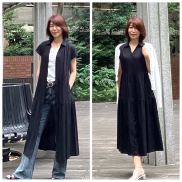 夏の黒ワンピを買い足しました。