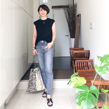 安心感！  無印良品のスリーブレスTシャツ