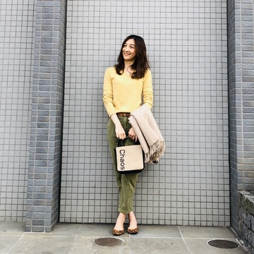 ミモザカラーで、ご近所cafeへ ¨こでかけ¨