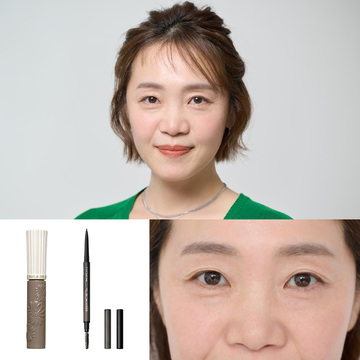 ふんわり短めストレート眉で、若々しくフレッシュな印象の顔立ちを取り戻す【広瀬あつこが実践！50代からの若返りメイクテク】