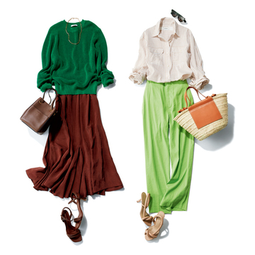 きれい色+アースカラーでセンスアップ！ 悪目立ちせずに華やぐコツとは？【洗練アースカラーコーデ】