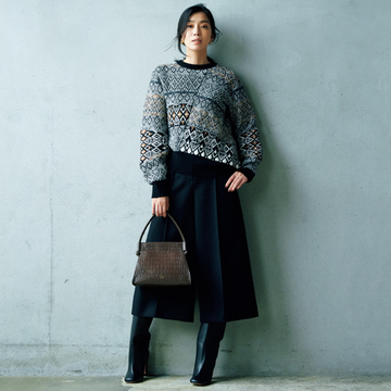 シクラスの「ジャガードニット」で品格漂う大人の装いに【人気ブランドのアイコンニット】
