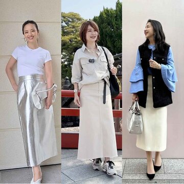 【おしゃれな50代のスカートコーデ10選】軽やかなスカートで蒸し暑い初夏を軽やかに！