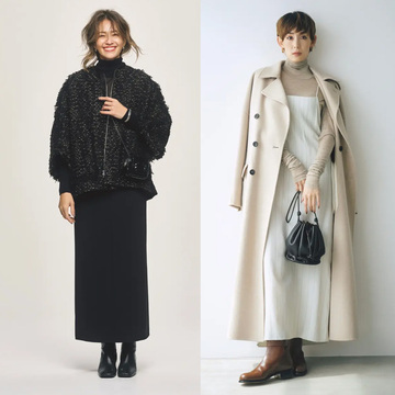 ドレスアップが叶うタートルネックニット×ロングスカートコーデから上品なベージュのグラデーションコーデまで【50代の1週間コーデ】 