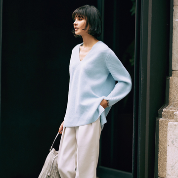 【2021秋冬最新ニット】上半身が華奢見えするドゥロワーのゆったりニット