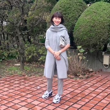 カシミアストールでぬくぬく幸せコーデ♪