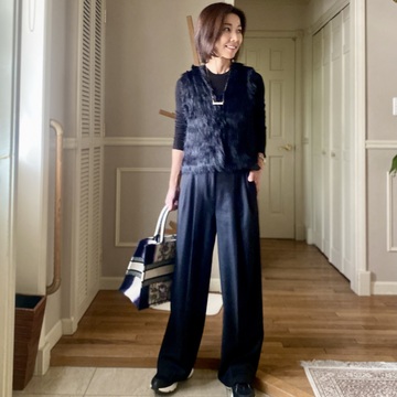 オールブラックコーデ