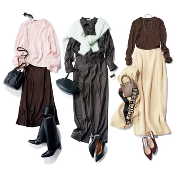 【エレガントでかっこいいブラウン】今季は「きれい色」との組み合わせが新鮮！ 