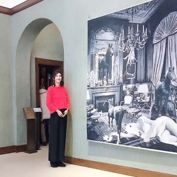 ピンクコーデ in 庭園美術館