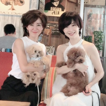 オープンカフェでダブルデート♡