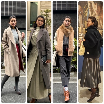 冬映えするスカートで褒められコーデ