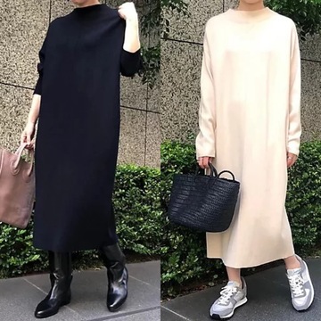 ヒットアイテムのコーデ研究Vol.３”モックネックコクーンニットワンピース”編