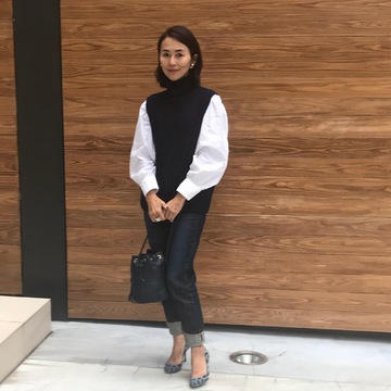 レイヤードスタイルでメイクレッスンへ♪