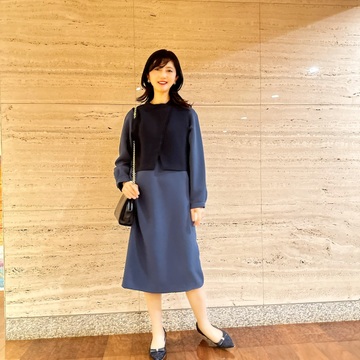 セットアップワンピースで広尾フレンチレストランへ