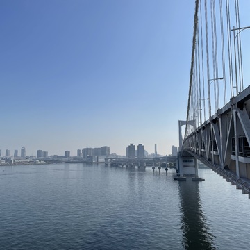 徒歩でレインボーブリッジを渡りました