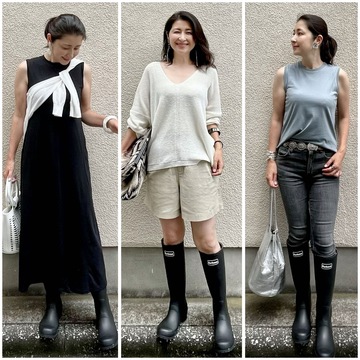 雨の日のテンションを上げる♪「効かせる黒」のコーディネート