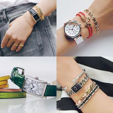 50代「ハイブランド腕時計×ブレスレット」ワンランク上のリュクスな手もと