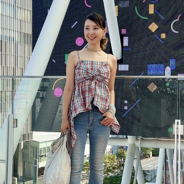 秋冬トレンドのチェック柄を主役にデニムで合わせた今日のコーデ