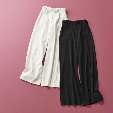 【50代 パンツ】E by éclat「優美なセミワイドパンツ」4つの魅力を徹底解説！