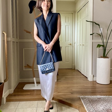 ブラックジレで着回しコーデ