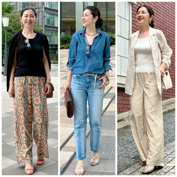 きれいめカジュアルなパンツコーディネートで行く初夏のランチ会♪