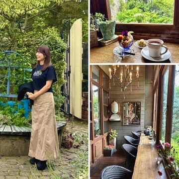 お庭も素敵なおしゃれカフェで至福の時間♪