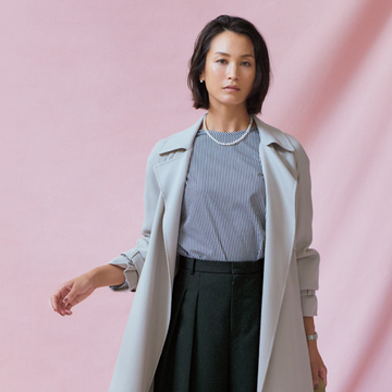 ロングコートに合う、エイトンの優雅な黒パンツでドレッシーに【本当にいいパンツがおしゃれを決める】