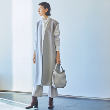 【ジレ、最高！】端境期の軽いコートがわりとして、使いやすさも、こなれ感も抜群！