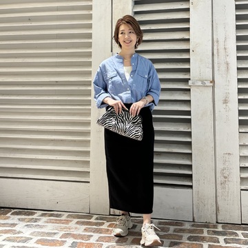 デニムシャツを使ったラフスタイルでお料理レッスンへ♪