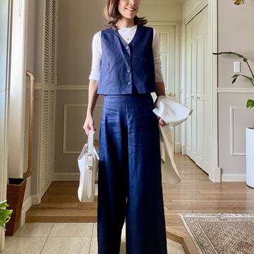 ベストとワイドパンツのセット