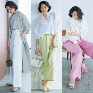 【優美なパンツ＋フェミニンシューズコーデ4選】パンツとシューズのベストバランスでエレガントさを強調！