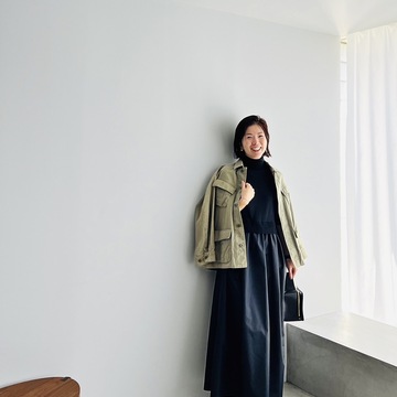  人気エディター発田美穂さん　E by eclat 10着を着てみました♪　vol.8「ニットドッキングワンピース編」