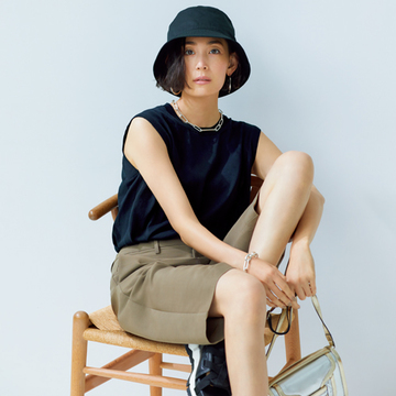 理想の細見えがかなう「着やせノースリーブ」コーデ【真夏の“買い足し”服＆小物】