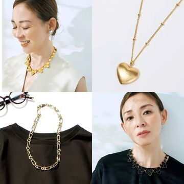 一瞬で華やかに！50代の首もとをきれいに見せる「夏のネックレス」7選
