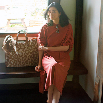 女性らしいアクセントのある「カットソーワンピース」が“こでかけ”に大活躍！