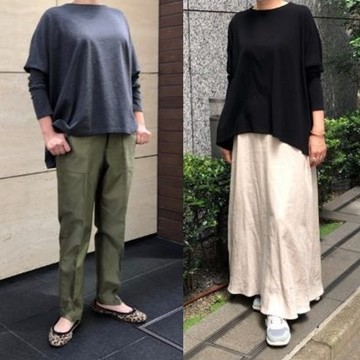 新素材で登場！毎年人気のE by éclat「ワイドカットソー」を身長別バイヤーが試着しました！