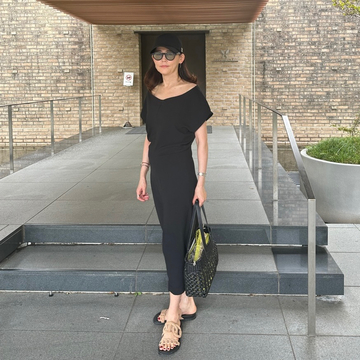 オフショルブラックワンピで過ごす、夏の箱根一泊旅