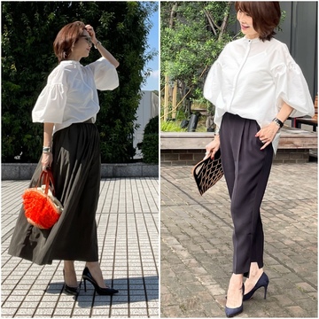 白シャツコーデ♡パンツとスカート　