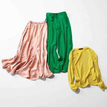 この春はグリーン・ピンク・イエローを投入しておしゃれを格上げ【きれい色でかっこよく着映える】