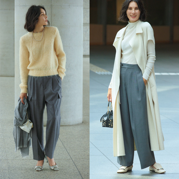 【リュクスなグレーの着映えパンツ6選】とろみ＆マニッシュでかっこよく体型カバー