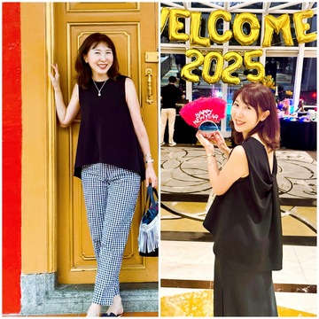 ZARA★万能ノワールトップス着回し day & night