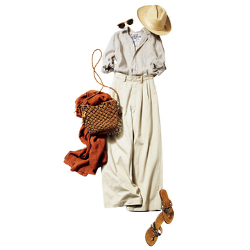 ワントーンコーデですらっと見せ【身長別「ワイドパンツ」“小さい私”福田亜矢子さんの場合】