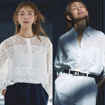 小花柄が浮かぶ白シアーブラウスから清涼感抜群なオールホワイトコーデまで【50代の1週間コーデ】