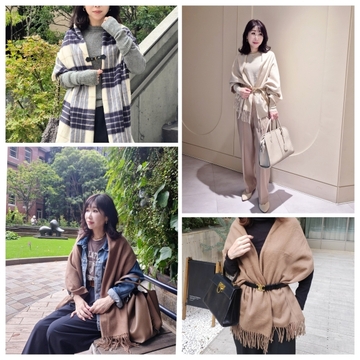 寒暖差を乗り切る強い味方!【カシミヤストール】活用術