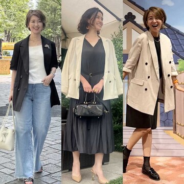 仕事やホテルランチなど“きちんと感”と”涼しさ”の両方がほしいときに大活躍！50代の頼れるジャケットコーデ5選