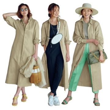 一枚でも重ねても様になる！シャツワンピースを3パターンに着回し